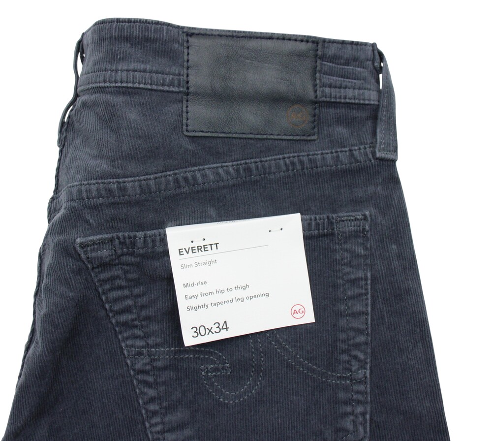 AG Adriano Goldschmied Everett Jeans 30x34 After Dusk Slim Straight Corduroy